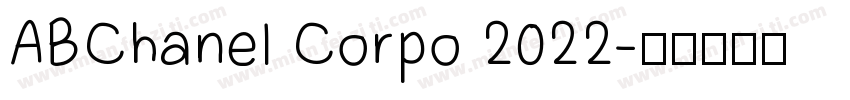 ABChanel Corpo 2022字体转换